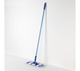 Плоская швабра Доляна окрашенный черенок, х/б насадка, 39х14х116 см 609168 