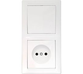 Блок Bylectrica 1 выключатель + розетка скрытой установки, серия СТИЛЬ, белый, В-РЦ-685 