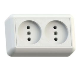 Розетка Кунцево-Электро ОПТИМА двухместная, 10А РА10-373 8009 