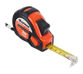 Рулетка ЕРМАК Магнит, 3 фиксатора, обрезиненный корпус, 3мх16мм 658-018 