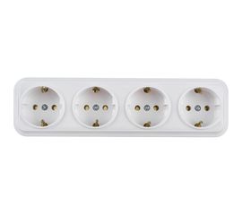 Розетка Bylectrica 4-местная ОУ с заз.конт., серия ВАРИАНТ, белый, РА16-0182 