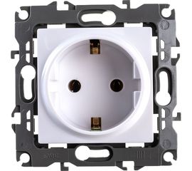Розетка ЭРА 12-2001-01 2P E Schuko, 16A-250В, IP20, без м.лапок, 12, белый Б0014681 