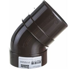 Колено Docke STANDARD 80 мм х 45 градусов, темно-коричневый PVTL-1023 
