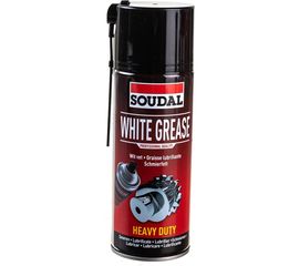 Белое смазочное масло с ПТФЭ тефлон Soudal WHITE GREASE, 400 мл 119706 