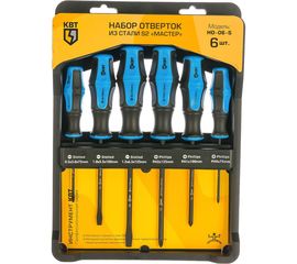 Набор отверток из стали S2 КВТ Мастер НО-06-S 78622 