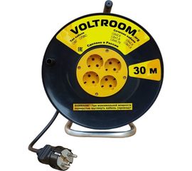 Удлинитель на пластиковой катушке Voltroom ПВС 2*0,75-30 10А, 220В 