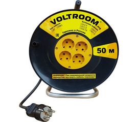 Удлинитель на пластиковой катушке Voltroom ПВС 2*0,75-50 10А, 220В 