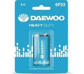 Солевая батарейка DAEWOO 6F22 Heavy Duty 2021 BL-1 5029248 