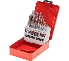 Набор машинно-ручных метчиков HSS M3-M12+вороток+сверла, 15шт RUKO 245004 