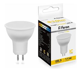 Светодиодная лампа FERON LB-760, MR16 рефлекторная, 11W 230V G5.3 2700К, 910Lm 38137 