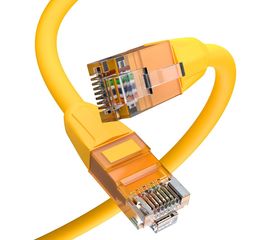 Патч-корд GCR прямой 0.5m LSZH UTP кат.6, желтый, 24 AWG, без фиксатора, RJ45, T568B VIV52I774 
