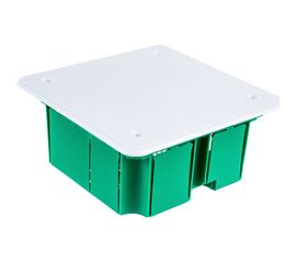 Коробка распаячная IEK 92x92x45, КМ41021, металлические лапки, с крышкой, ИЭК UKG11-092-092-040-M 