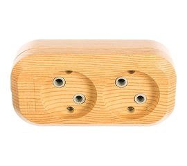 Розеточная колодка, 2 гнезда, сосна TDM SQ1806-0045 