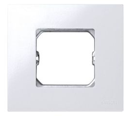 Рамка Simon базовая, 1 пост, 85х91мм, +суппорт, S27 Play, белый 2700610-030 