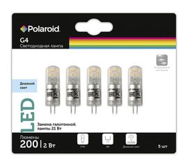 Светодиодная лампа Polaroid 12V G 2W 4000K G4 200lm упаковка 5шт PL-G412V24/5 