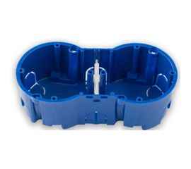 Монтажная коробка Bylectrica при скрытой разводке евростандарт для бетона и кирпича, 136x66x47,4 мм, КЕ-501 