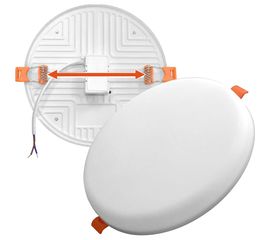 Светодиодный безрамочный круглый светильник IONICH 12Вт 960Лм 230В 4000K 120мм IP20 1588 