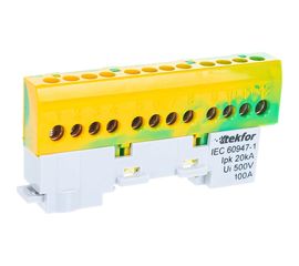 Изолированная нулевая шина Tekfor KSN-6-6x9-12 PE 06-07-005 