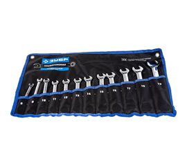 Набор комбинированных гаечных трещоточных ключей, 12 шт Зубр 8 - 22 мм, 27075-H12_z01 