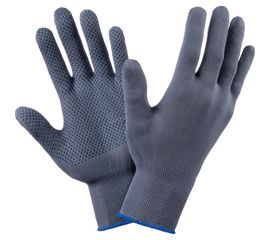 Нейлоновые перчатки с ПВХ Фабрика перчаток 15 класс серые S-L Н-15-СЕР-(S-L) 