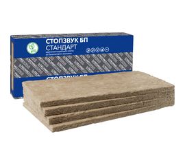 Плита шумопоглощающая СтопЗвук БП Стандарт (4 шт; 1.2х0.6 м; 50 мм; 2.88 кв.м) ТехноСонус 1300400007 