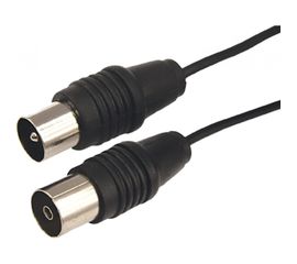 Кабель REXANT ВЧ ТВ гнездо - ТВ штекер, длина 7 метров, чeрный 17-5015 