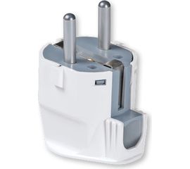 Вилка Aling-conel L-типа с заземляющим контактом 16A 250В, белый 308.0 137010 