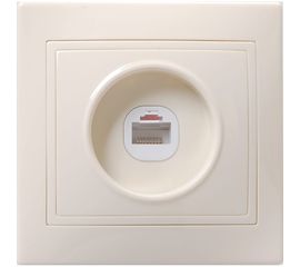 Компьютерная 1местная розетка IEK КВАРТА кремовый EKK10-K33-DM 