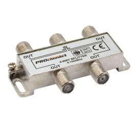 Делитель ТВ PROconnect на 4 выхода F разъём 5-1000 МГц 05-6023 