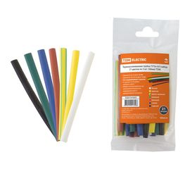 Термоусаживаемая трубка TDM ТУТнг 6/3 набор 7 цветов по 3 шт. 100мм SQ0518-0503 