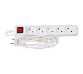 Удлинитель без заземления с выключателем ЭРА U5s3m2x1, 5гн, 3м, ПВС, 2х1мм2, 10А 20/600 Б0044056 