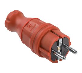 Прямая вилка IEK ВБп3-1-0м ОМЕГА IP44 красная PKR01-016-2-K04 