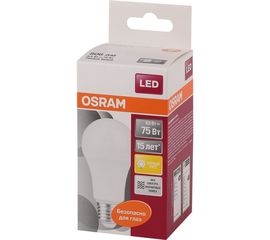 Светодиодная лампа OSRAM LED STAR A Стандарт 8.5Вт E27 806 Лм 2700 К Теплый белый свет 4052899971554 