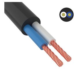 Провод ПВС ККЗ 2х1,0 кв.мм 200 м черный ГОСТ 01-8032-4 