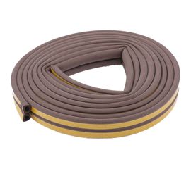 Самоклеящийся уплотнитель Сибртех профиль D коричневый 24 м 93938 