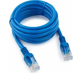 Патч-корд Cablexpert UTP PP12-2M/B кат.5e, 2м, литой, многожильный синий PP12-2M/B 
