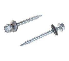 Саморезы Зубр для крепления кровельных материалов к деревянной обрешетке, оцинкованные, 4,8x50мм, 250шт 4-300315-48-050 
