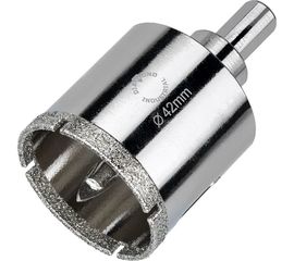 Коронка алмазная по керамограниту и керамике с центрирующим сверлом 42 мм Diamond Industrial DIDCSC042 