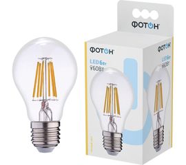 Светодиодная лампа ФОТОН LED FL A60 6W E27 3000K 23042 