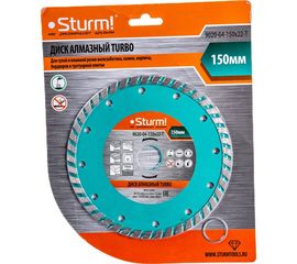 Диск алмазный Turbo по железобетону (150х22.2/20 мм) Sturm 9020-04-150x22-T 