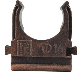 Крепеж-клипса для трубы Electraline ПВХ, цвет медный век 10 шт BTK1-16-16-10 