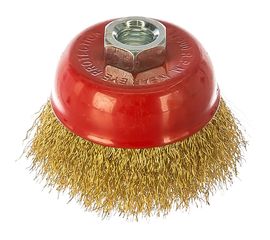 Щетка чашечная (75 мм; М14; латунированная волнистая 0.35 мм) для УШМ Elitech 1820.073900 