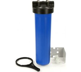 Корпус АКВА ПРО 20BB ХВС 1"" синий, ключ и скоба MY-H20BB 400 