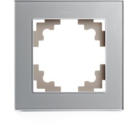 1-местная рамка STEKKER серия Катрин, GFR00-7001-03, серебро 39531 