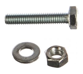 Болт с гайкой и шайбой Метизный двор цинк м6х30мм, 10 шт. 4607173901729 