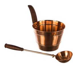 Набор из меди (бадья 4 л и ковш) Банные штучки 32035 