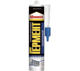 Силиконовый санитарный герметик Момент ГЕРМЕНТ прозрачный 280 мл Б0022959 