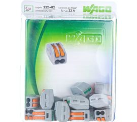 Универсальная клемма WAGO 2-х проводная 222-412 20шт УТ-00776156 