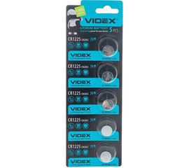 Элемент питания VIDEX литиевый 5 шт. в блистере CR1225 