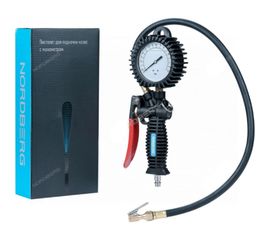 Пистолет для подкачки колес с жидкостным манометром NORDBERG Ti62 